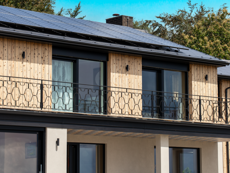 HF 410 Windows, HS 330 Lift & Slide Doors (both Timber-Aluminium), KS 430 uPVC-Aluminium Lift & Slide Doors, Raffstore External Blinds