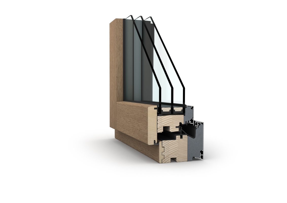 Internorm HF 510 timber-aluminium window with insulation